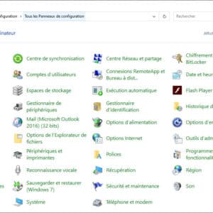 Panneau de configuration Windows 10