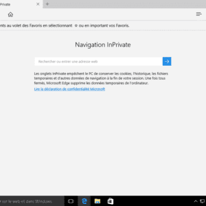 Activer la navigation privée Microsoft Edge
